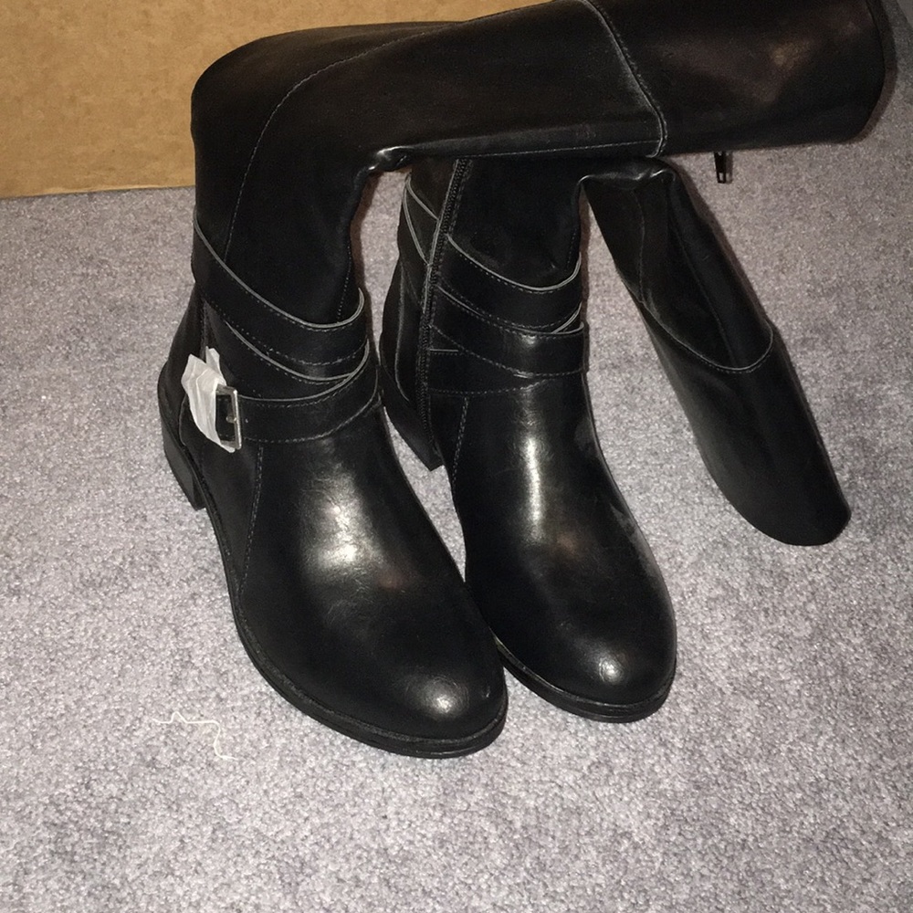 Black boots.